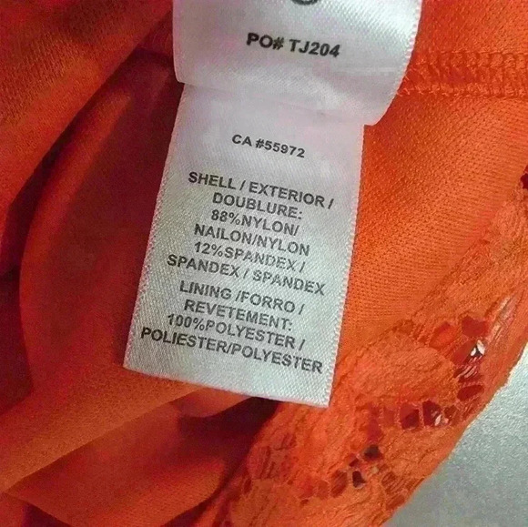 Laundry by Shelli Segal Size 4 Orange Lace Overlay Dress - Picture 3 of 16